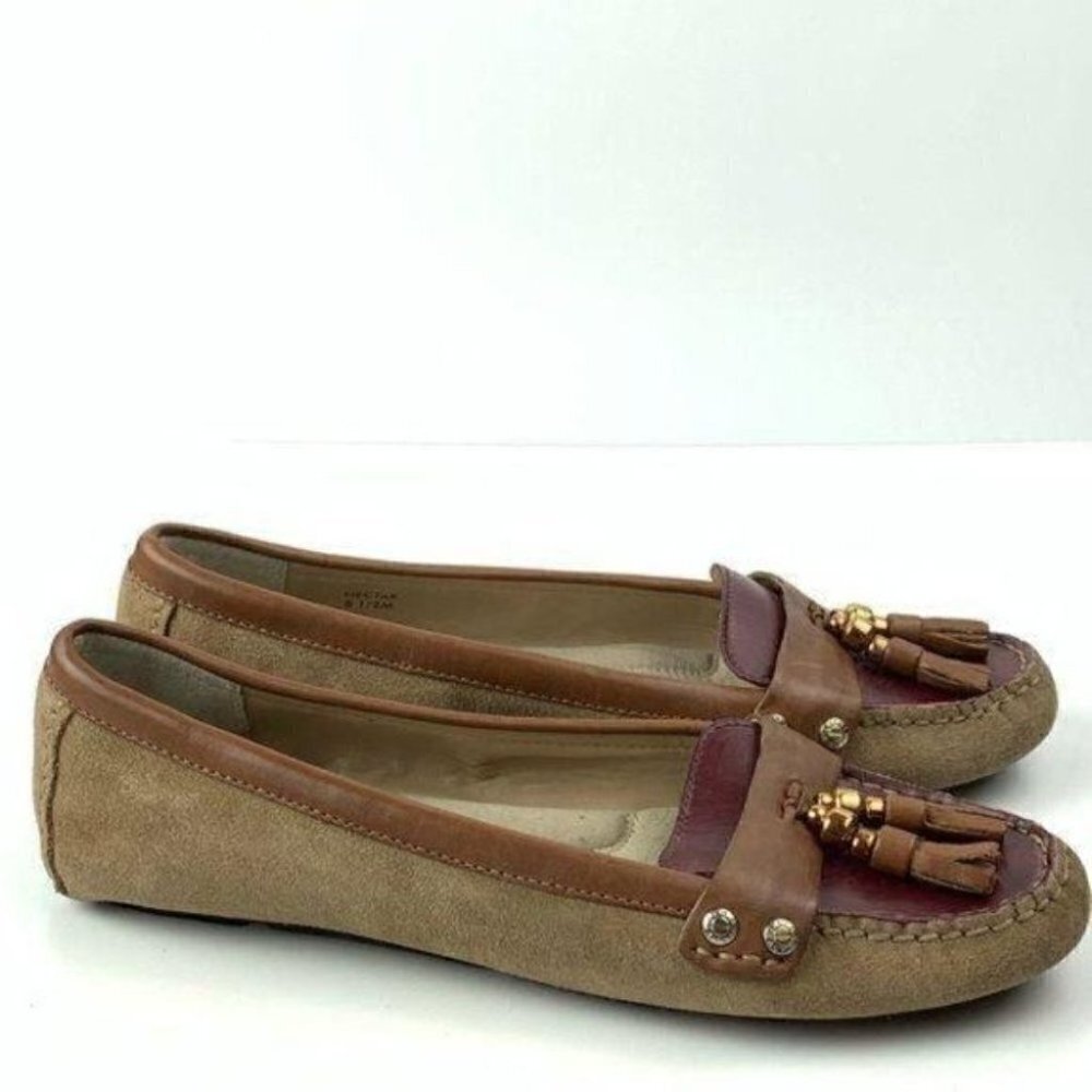 New Ellen Tracy flats 8.5 nectar suede leather
